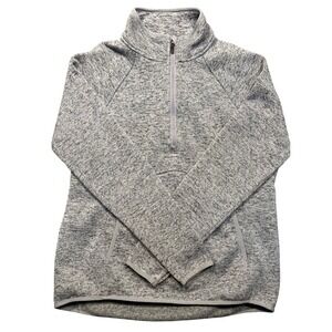 Kyodan Outdoor Women Heathered Gray Half Zip Fleece Pullover TG XL Lavendar Grey